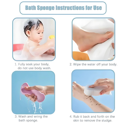 ExfoliatingSponge 1+1 GRATIS - Myk Kropps Eksfolierende Svamp Dusjskrubber