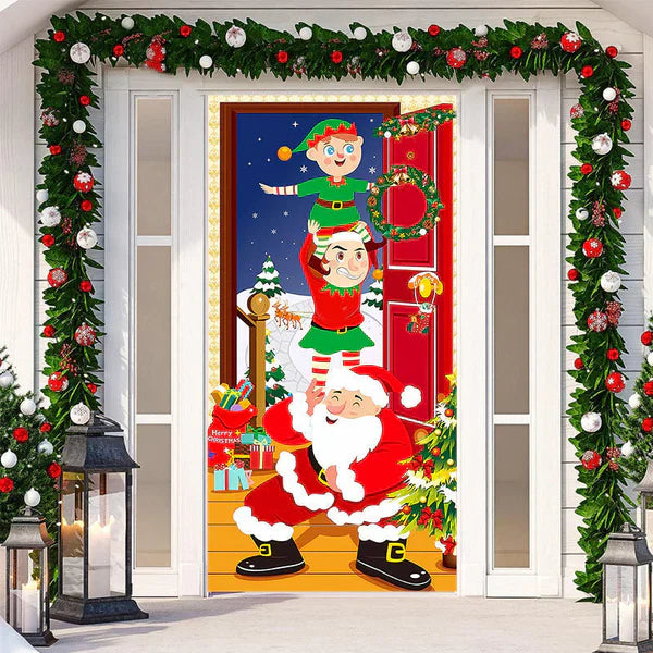 ChristmasDoor - Realistisk Juledekorasjon til Dør
