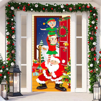 ChristmasDoor - Realistisk Juledekorasjon til Dør