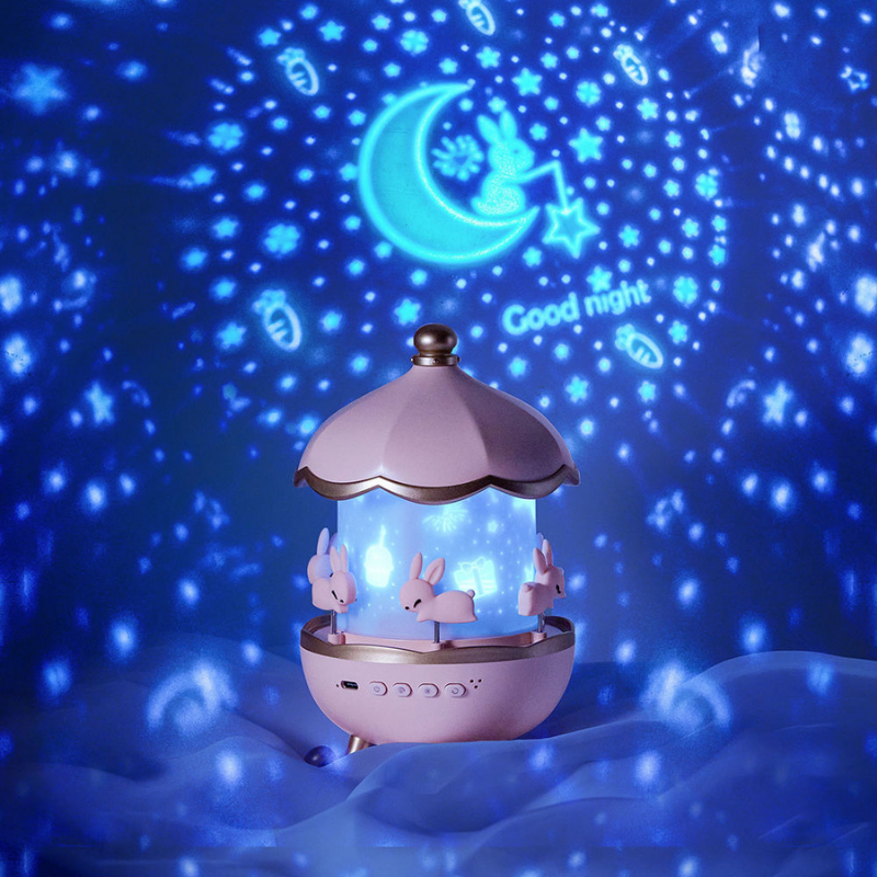 Ledsen™ BunnyProjector: Multifilmslys Kanindesign Fargerik Projektor