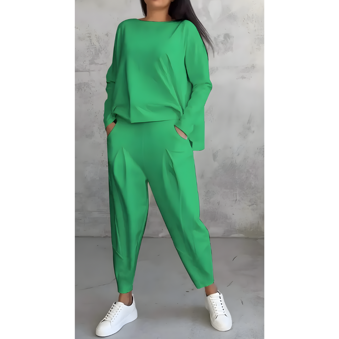 Icone™ CasualOutfit: Kvinners Langermet Topp Og Bukser Todelt Uformelt Antrekk