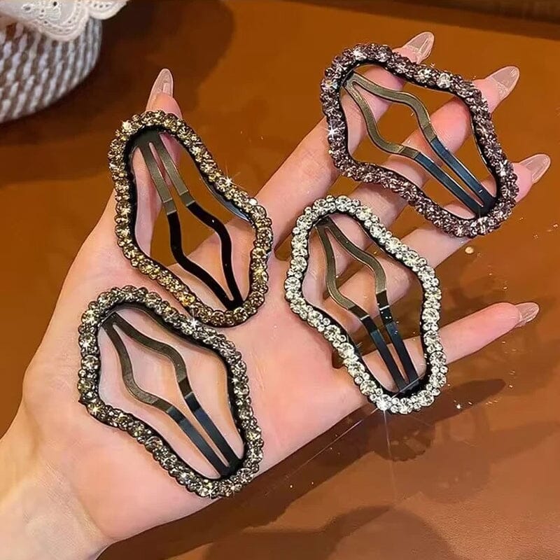 Rose® BlingClips - Rhinsten Bling Snap Hårspenner Barrettes
