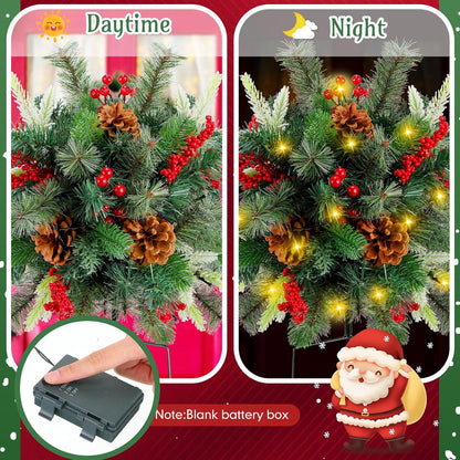 Ledsen™ ChristmasBushes: Utendørs LED Opplyste Julebusker Plantepottefyll