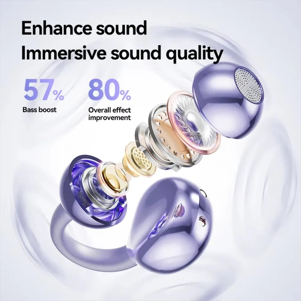 Clip-OnEarphone: Multifunksjon Klar lyd Komfortabel Clip-On Øretelefon