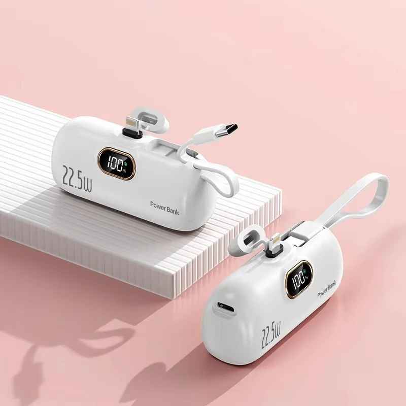 MiniCharge - Moderne Stilfull Bærbar Dobbel Port Mini Powerbank