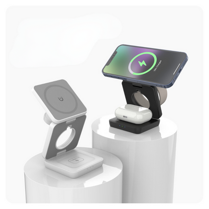 Holder360° MultiCharger: Multifunksjonell Sammenleggbar Magnetisk Ladestativ