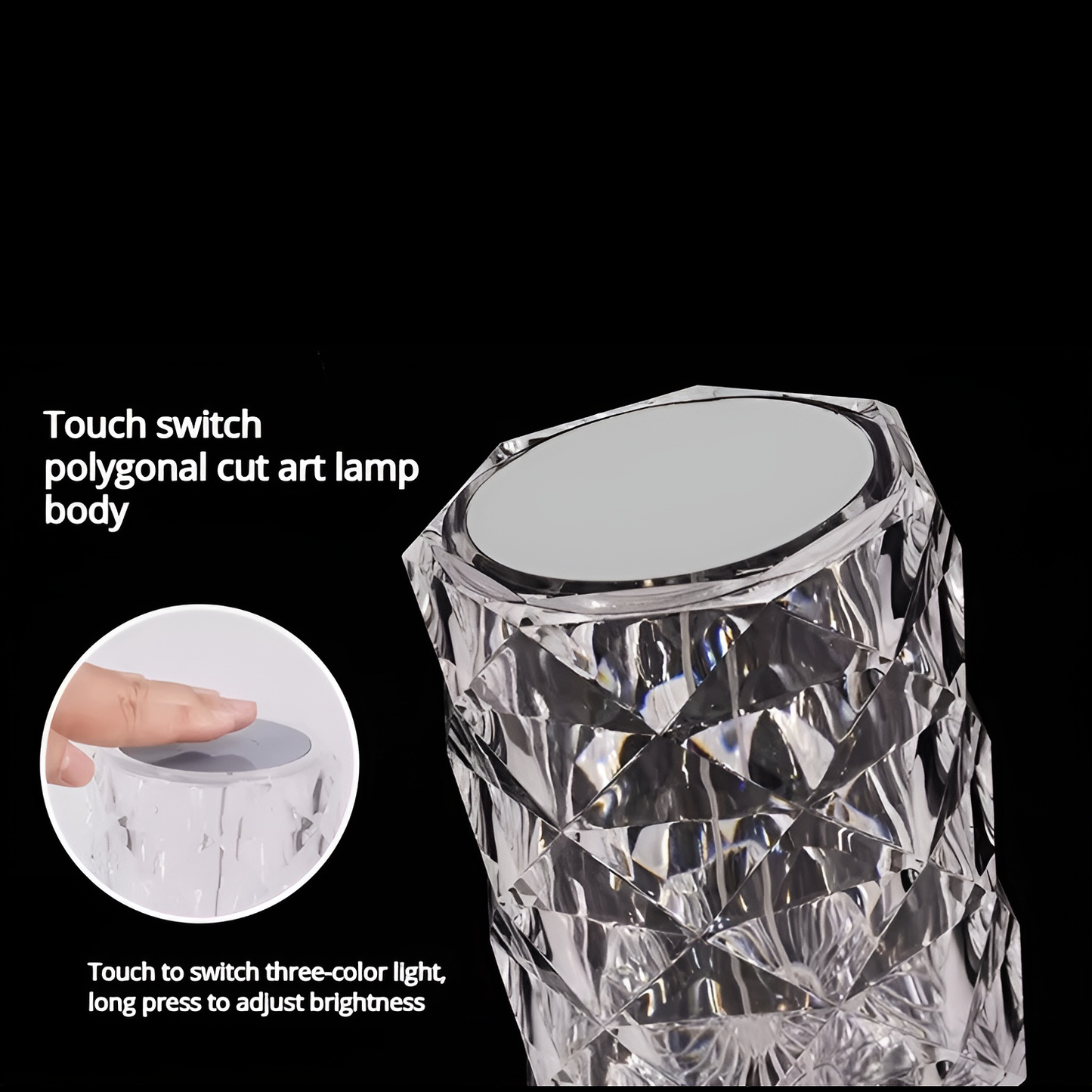Ledsen™ SparkleLamp: Elegant Lysende Krystal Diamant Funkle Lampe