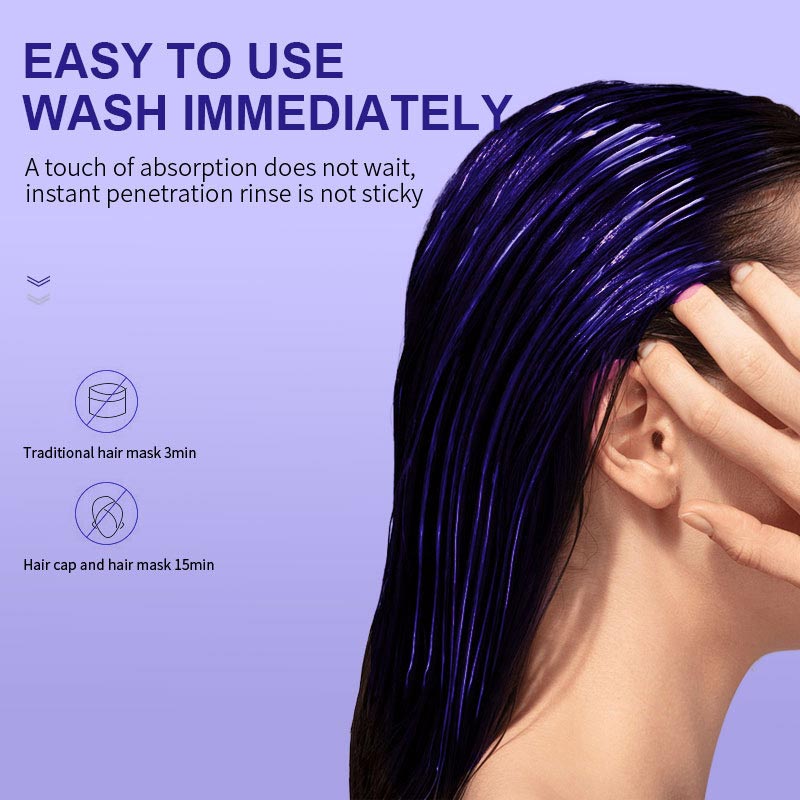 Rose® KeratinMask: Farve Og Dybde Reparationslilla Keratin Toning Hårmaske
