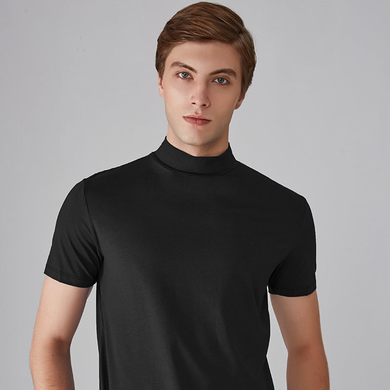 Icone™ FitShirt 1+1 GRATIS: Herre Smal Passform Høy Hals Avslappet Skjorte