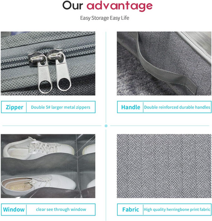 Globetrek° FootwearOrganizer: Plassmaksimering, Støvbeskyttelse, Skoorganisator med glidelås