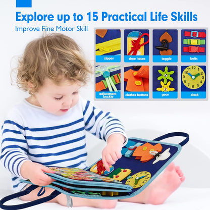 Kletshuts™ BusyBoard: Sensoriske Finmotoriske Ferdigheter Montessori Pedagogisk Busy Board