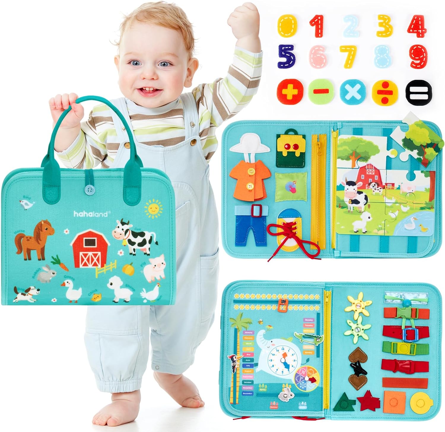 Kletshuts™ BusyBoard: Sensoriske Finmotoriske Ferdigheter Montessori Pedagogisk Busy Board