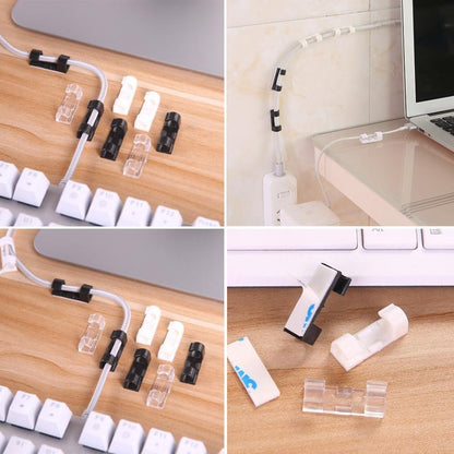 GlideHold® WireClamps 1+1 GRATIS: Selvklæbende Nem Kabelorganisering Trådklemmer