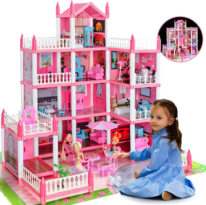 Kletshuts™ MiniMansion: Prinsesse Drømmeslott DIY Dukkehus Mini Palass Lekesett