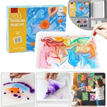 Kletshuts™ KidArt: Akvarell Marmor Barn Kunst Kreativ Lekesett