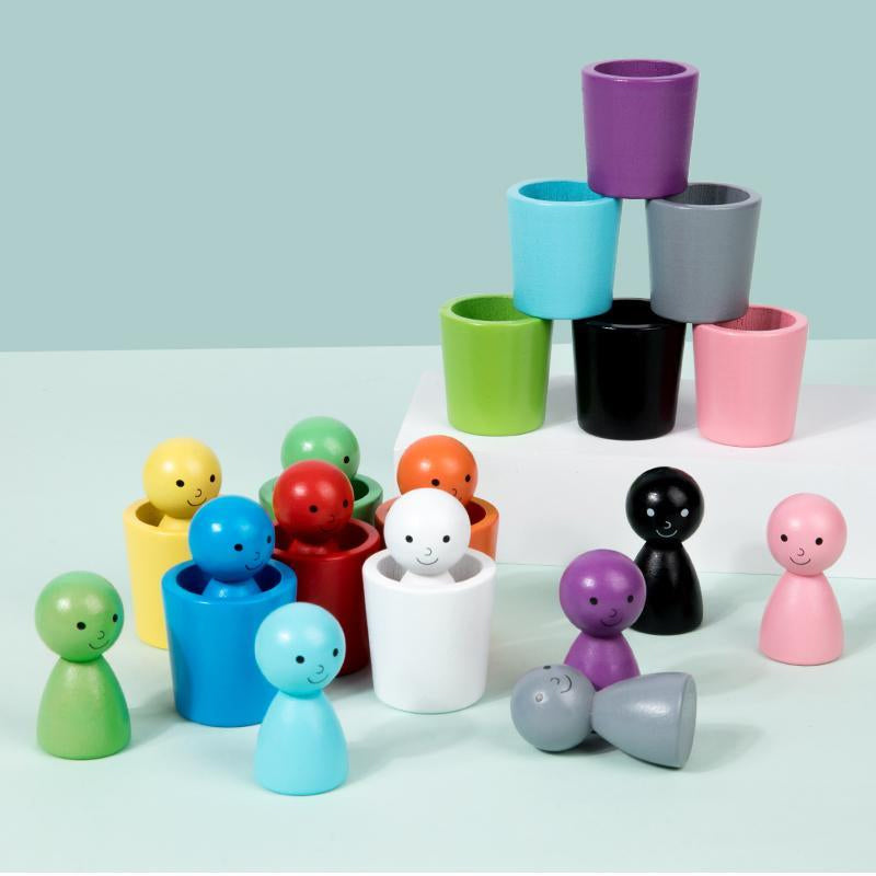Kletshuts™ SortingCups: Pedagogisk Barn Fargelegging Sortering Koppene Og Figur Spill