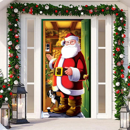 ChristmasDoor - Realistisk Juledekorasjon til Dør