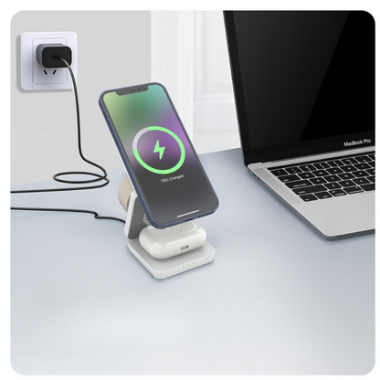 Holder360° MultiCharger: Multifunksjonell Sammenleggbar Magnetisk Ladestativ