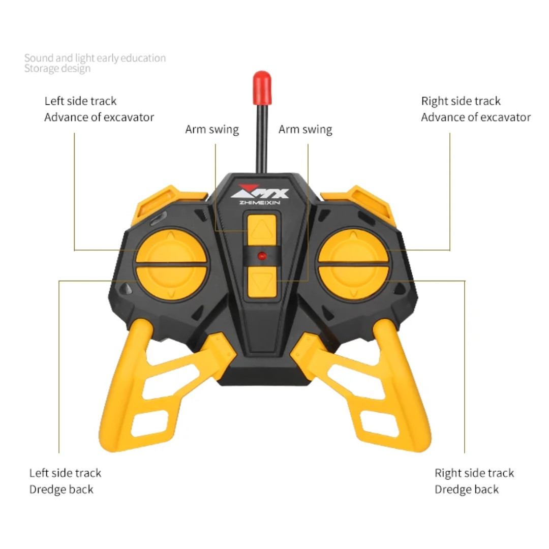 Kletshuts™ ExcavatorToy: Fjernkontroll Barn Gravemaskin Leketøy
