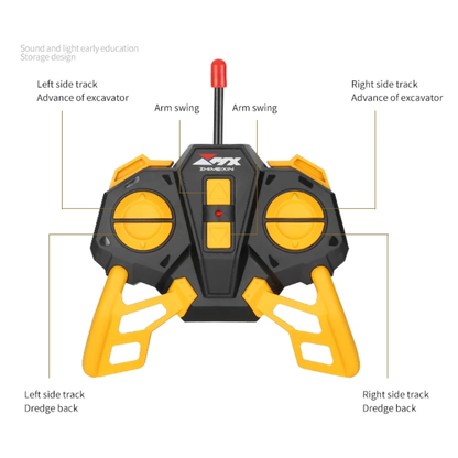 Kletshuts™ ExcavatorToy: Fjernkontroll Barn Gravemaskin Leketøy