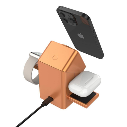 ChargingDock - 3 I 1 Magnetisk Trådløs Hurtig Opladnings Roterbar Dock