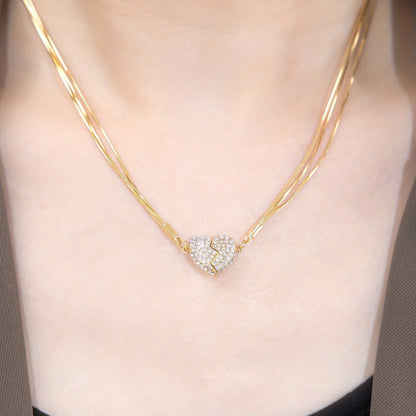 Jewelance™ MagneticHeart 1+1 GRATIS: Elegant Tidless Design Magnetisk Hjerte Halskæde