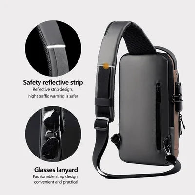 Icone™ Bag | Nytt design Crossbody SideBag Tyverisikker med Lader