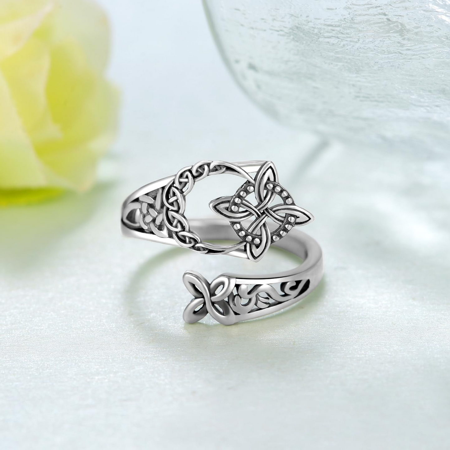 Jewelance™ KnotRing 1+1 GRATIS: Vintage-inspireret justerbar minimalistisk keltisk knotringe