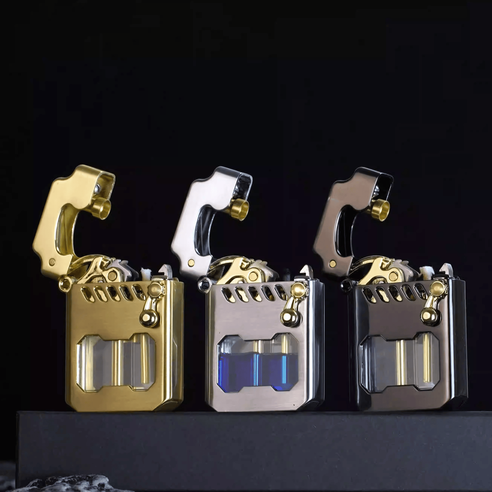 PowerLighter - Kraftig, Moderne Design, Vindtett Metall Lighter