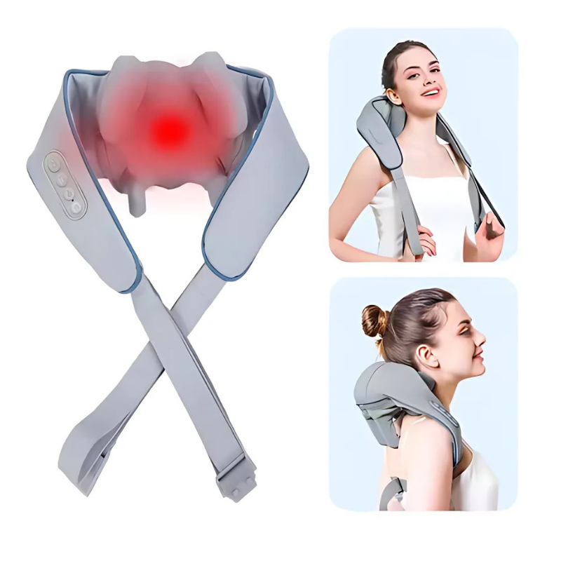 NeckMassager: Beroligende Varme Avslappende Nakke- og Skuldermassasjeapparat