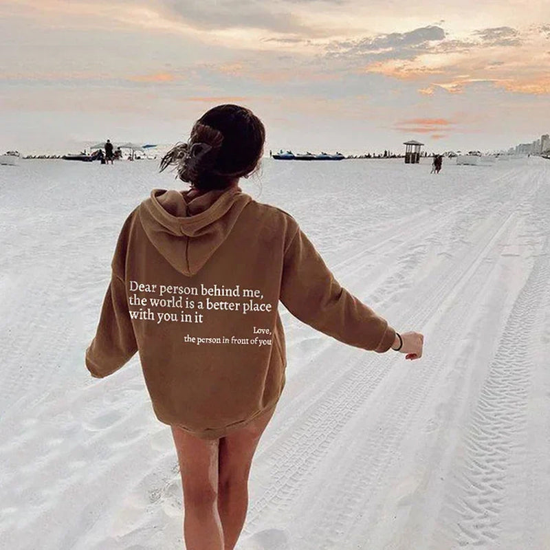 Icone™ DearHoodie: Hettegenser Med Budskapsprint På For- Og Bakside