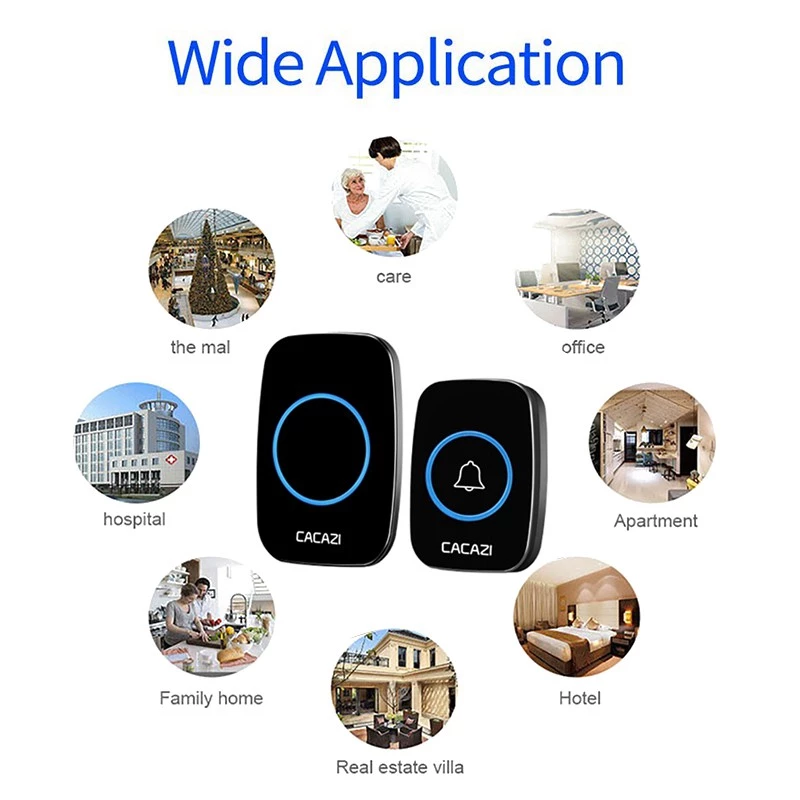 Globetrek° WirelessDoorbell: Smart Nem Installation Trådløs Dørklokke