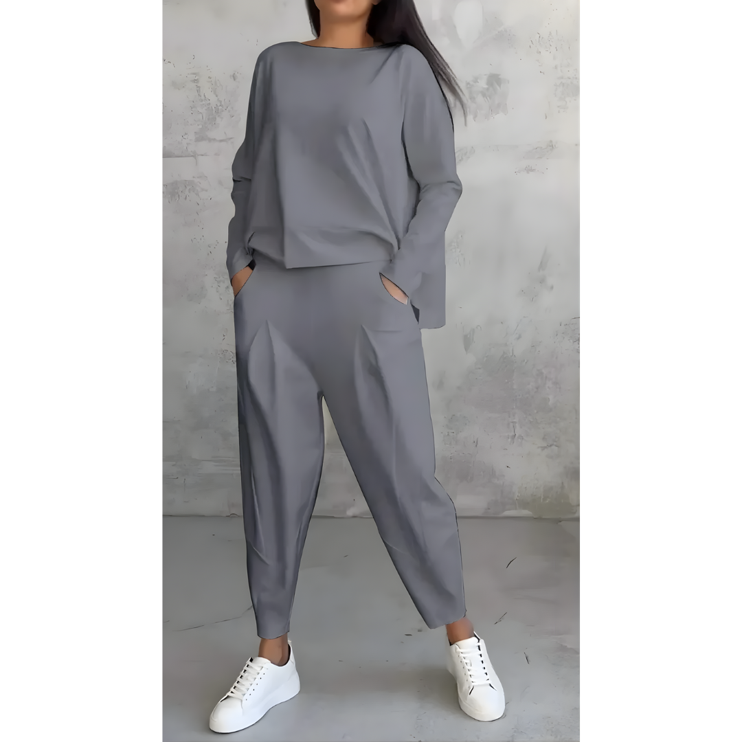 Icone™ CasualOutfit: Kvinners Langermet Topp Og Bukser Todelt Uformelt Antrekk