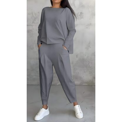 Icone™ CasualOutfit: Kvinners Langermet Topp Og Bukser Todelt Uformelt Antrekk