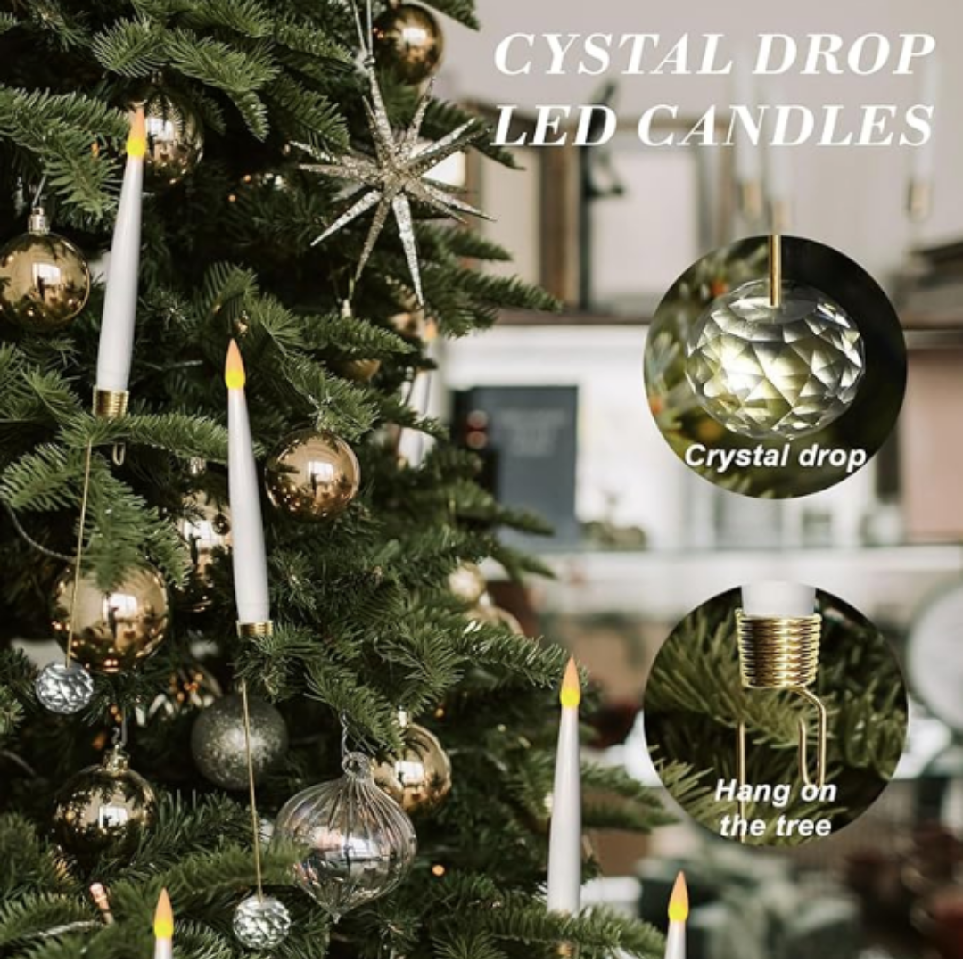 Ledsen™ ChristmasGlow: LED Magisk Juleglød Krystallkule Stearinlys