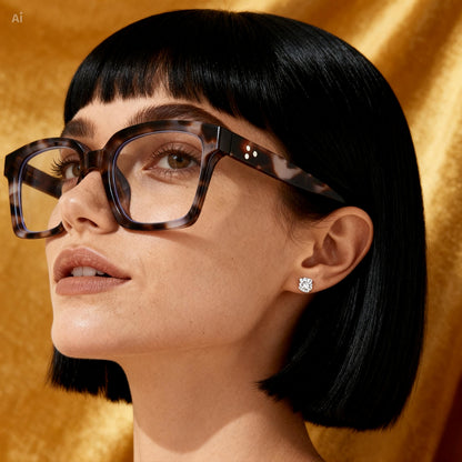 SquareEyewear 1+1 GRATIS - Blå Lys Beskyttelse Briller Firkant Ramme Øjenslid