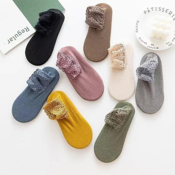 Happy™ LaceSocks: 6 Par Blonder Varm Ull Damesokker