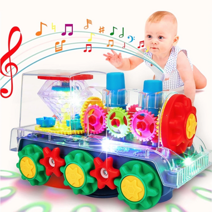 Kletshuts™ DancingTrain: Lys Opp Automatisk Dansende Tog Med Synlige Tannhjul