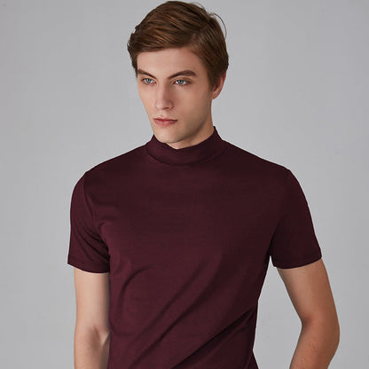 Icone™ FitShirt 1+1 GRATIS: Herre Smal Passform Høy Hals Avslappet Skjorte