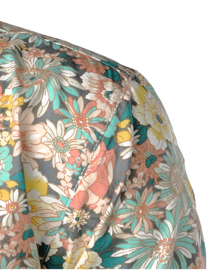 Icone™ FloralSleeve - Tidløs Klassisk Stil Floral Sleeve Print Top