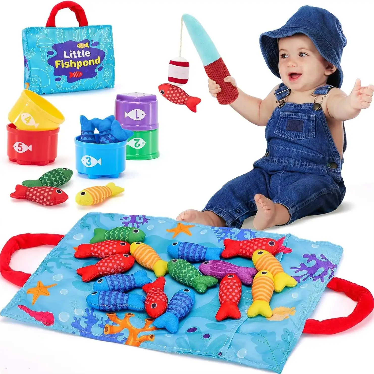 Kletshuts™ LittleFisherman: Morsomt Læringseventyr Little Fisherman Fiskesett