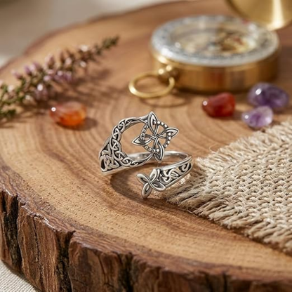 Jewelance™ KnotRing 1+1 GRATIS: Vintage-inspireret justerbar minimalistisk keltisk knotringe