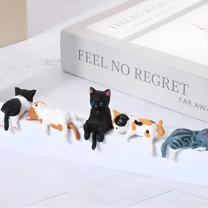 DeskFigurines™ 1+1 GRATIS - Stilfuldt Søde Minimalistiske Katte Skrivebords Figurer Sæt