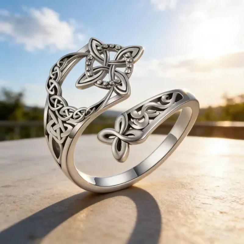 Jewelance™ KnotRing 1+1 GRATIS: Vintage-inspireret justerbar minimalistisk keltisk knotringe