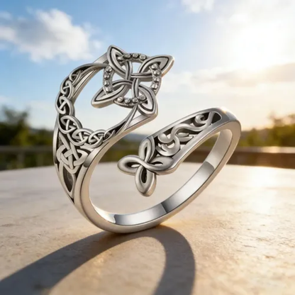 Jewelance™ KnotRing 1+1 GRATIS: Vintage-inspireret justerbar minimalistisk keltisk knotringe