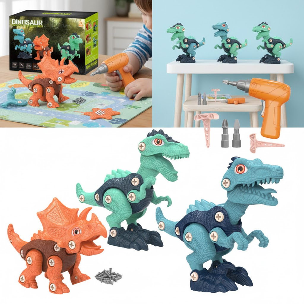 Kletshuts™ DinoBuilder: Bygg-Og-Lek Lærerikt Dino Byggesett
