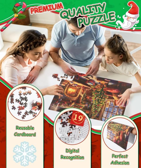 PuzzleAdvent - 24 Jigsaw Puzzle Adventskalender (Tilfeldig Design)