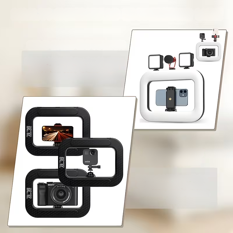 Ledsen™ StudioLight: Justerbart Rektangulært LED Studio Lys Med Telefonholder