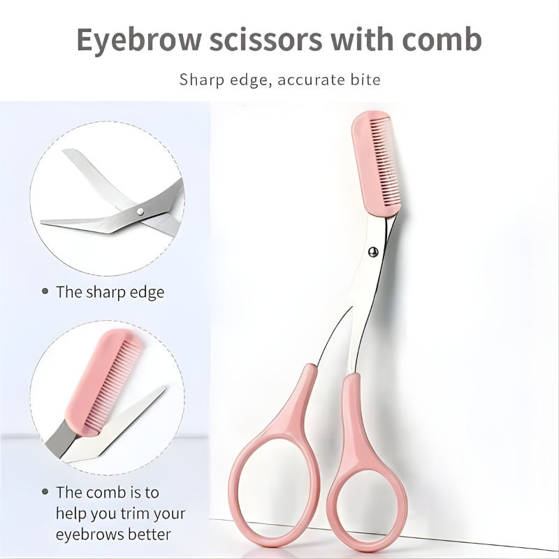 EyebrowScissors™ – Ergonomisk Presisjons Øyenbrynssaks Og Sikkerhetskam
