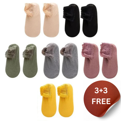 Happy™ LaceSocks: 6 Par Blonder Varm Ull Damesokker